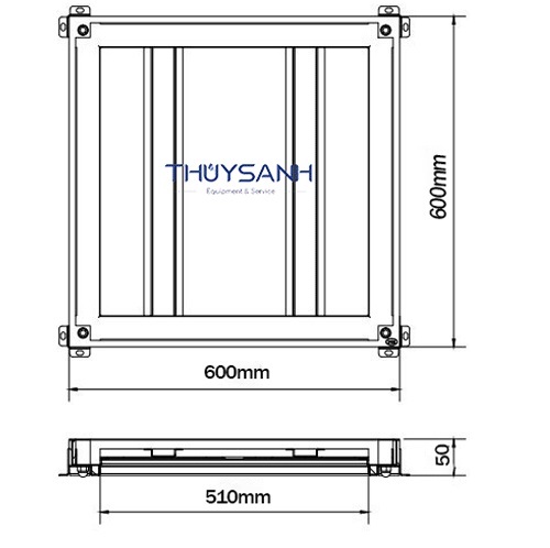 Kích thước của nắp bể nước ngầm 60x60