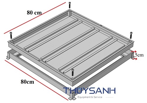 Kích thước bắp bể ngầm ngăn nước, ngăn mùi MC02-80