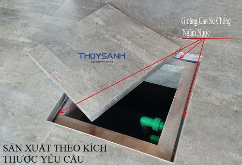 Nắp bể nước ngầm ngăn nước chảy từ sàn xuống bể nước ngầm